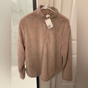 H&M Mauve fuzzy half zip